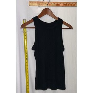 A New Day Womens Black Ribbed Tank Top Medium Sleeveless Basic Layering